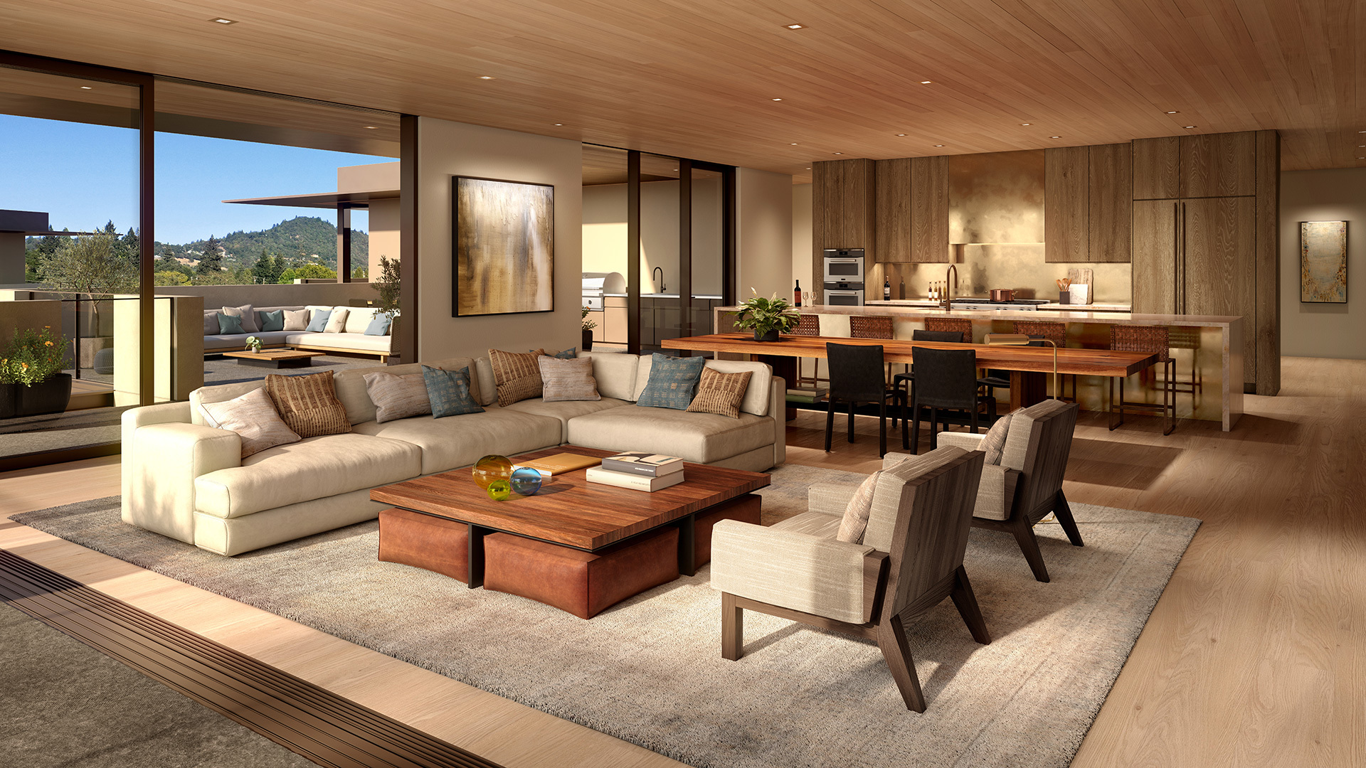 Spacious penthouses integrate seamless indoor/outdoor living and feature luxurious finishes. Renderings